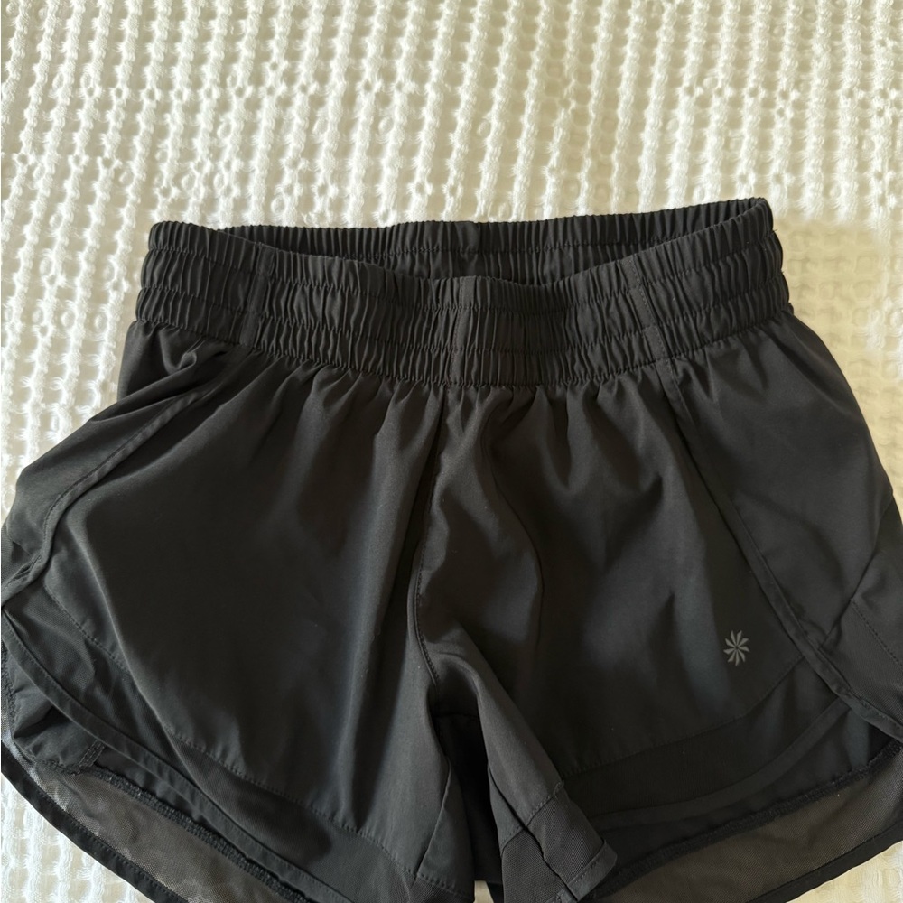 Athleta Black Athletic Shorts with Elastic Waistband